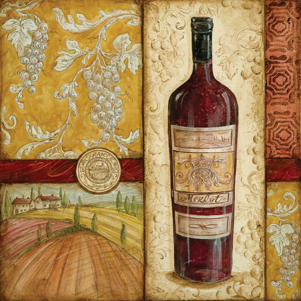 French Wine Collage art print by Kate McRostie for $57.95 CAD