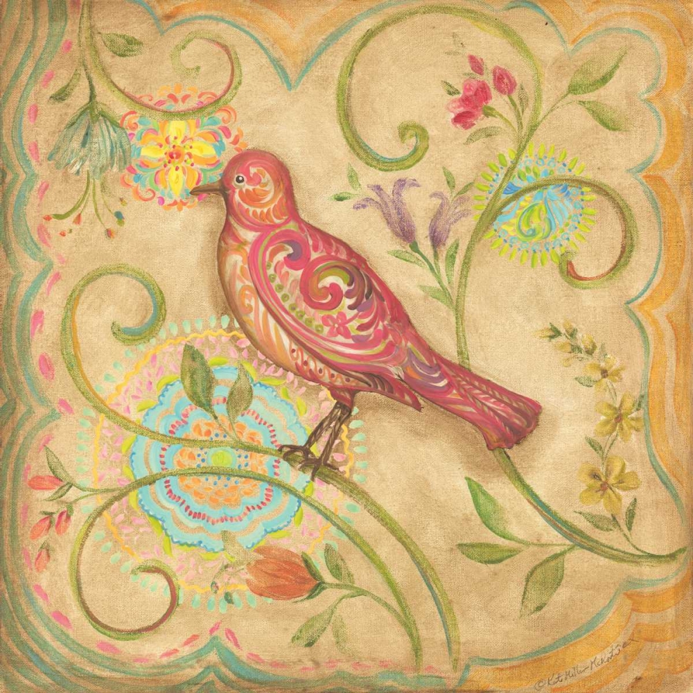Springtime Birds IV art print by Kate McRostie for $57.95 CAD