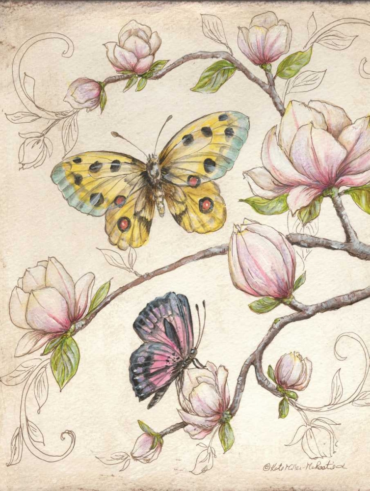 Le Jardin Butterfly V art print by Kate McRostie for $57.95 CAD