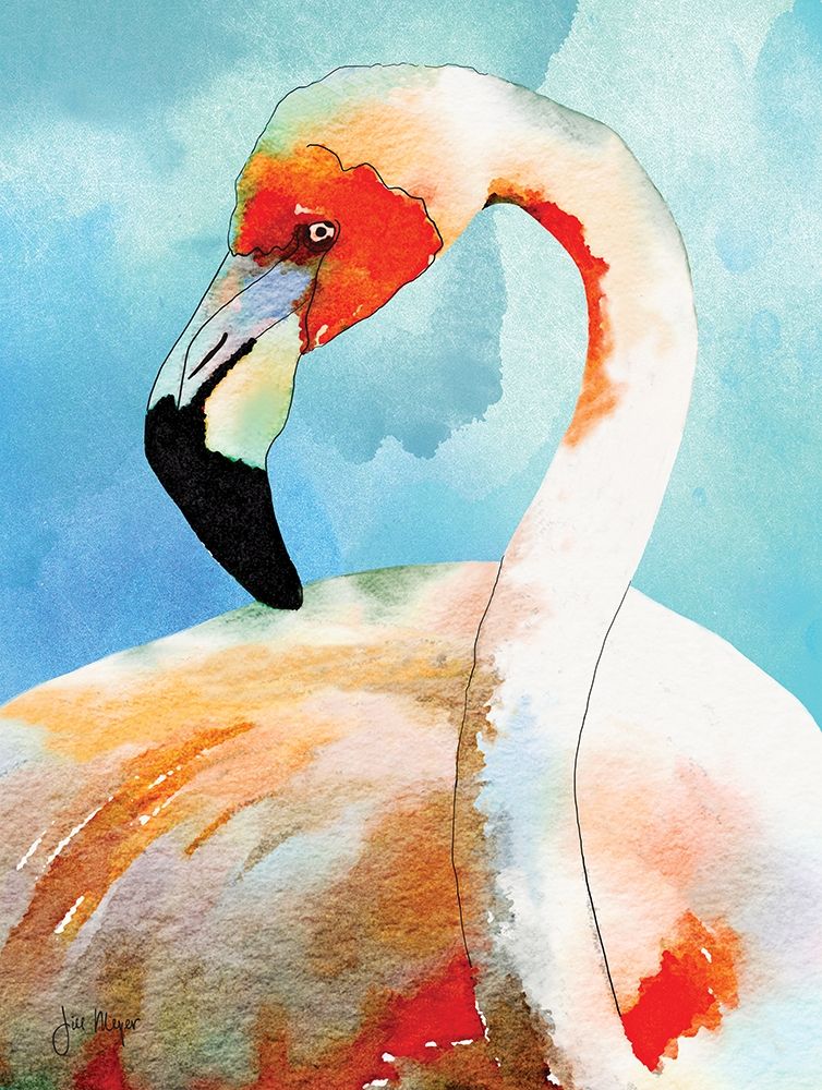 Amazing Flamingos II art print by Jill Meyer for $57.95 CAD