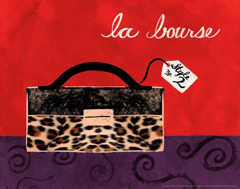 Leopard Handbag I art print by Jennifer Matla for $57.95 CAD