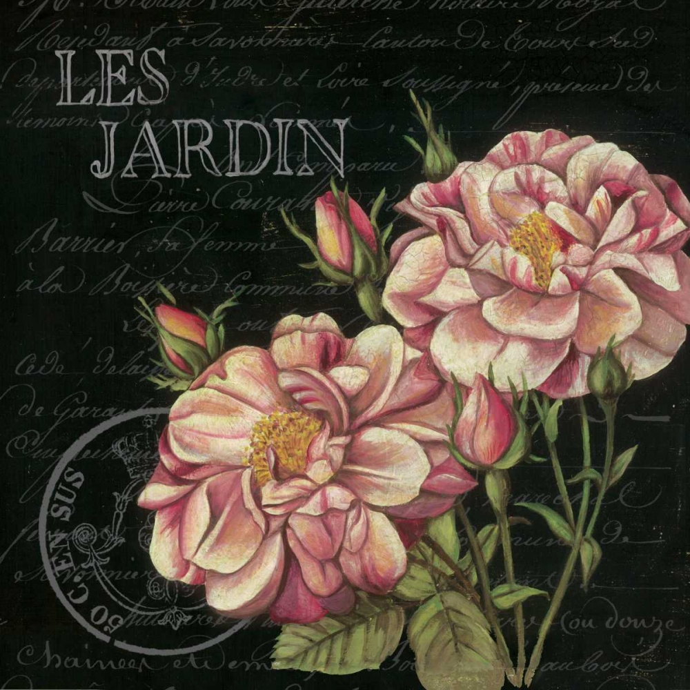 Les Jardin Roses Sq. art print by Kimberly Poloson for $57.95 CAD