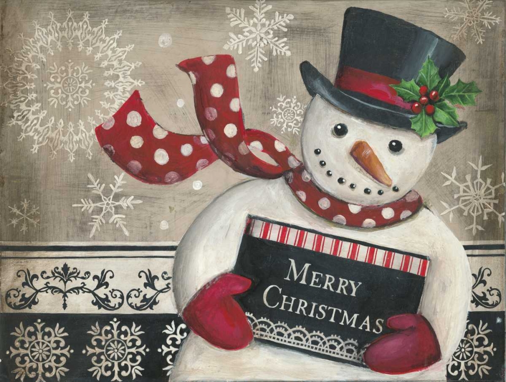 Christmas Snowman art print by Kimberly Poloson for $57.95 CAD