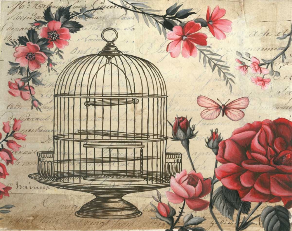 Birdcage and Blossoms art print by Kimberly Poloson for $57.95 CAD