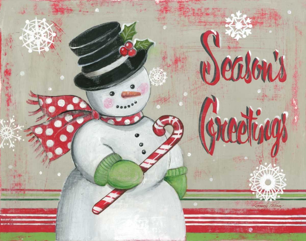 Christmas Snowman II art print by Kimberly Poloson for $57.95 CAD