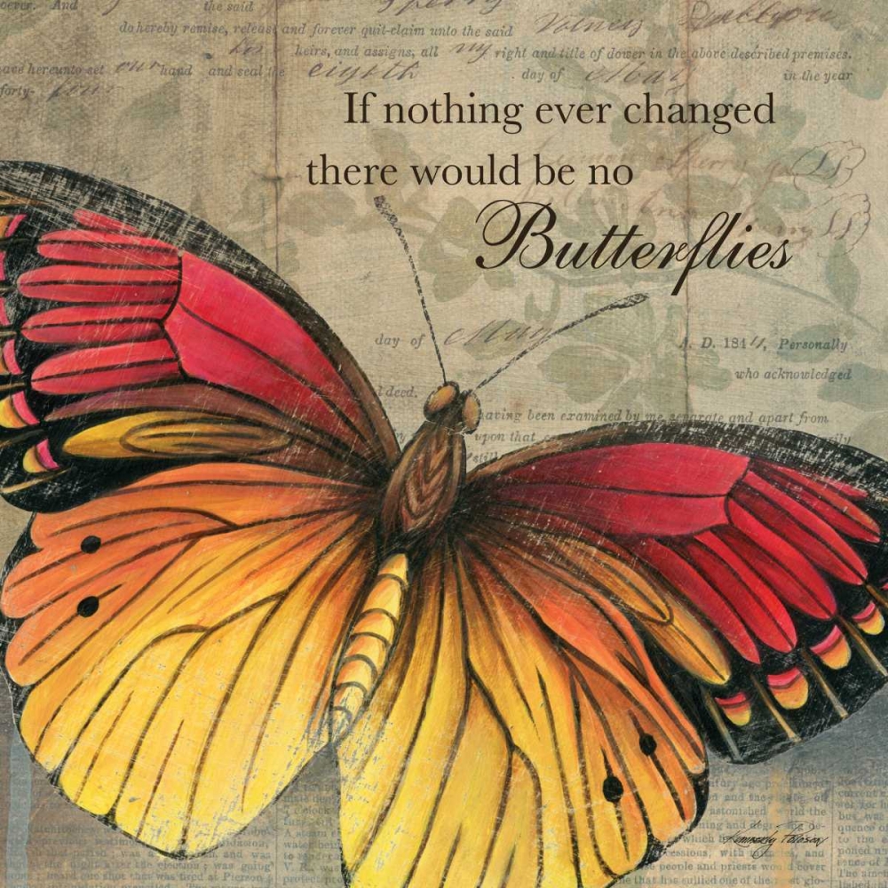 Butterfly I art print by Kimberly Poloson for $57.95 CAD