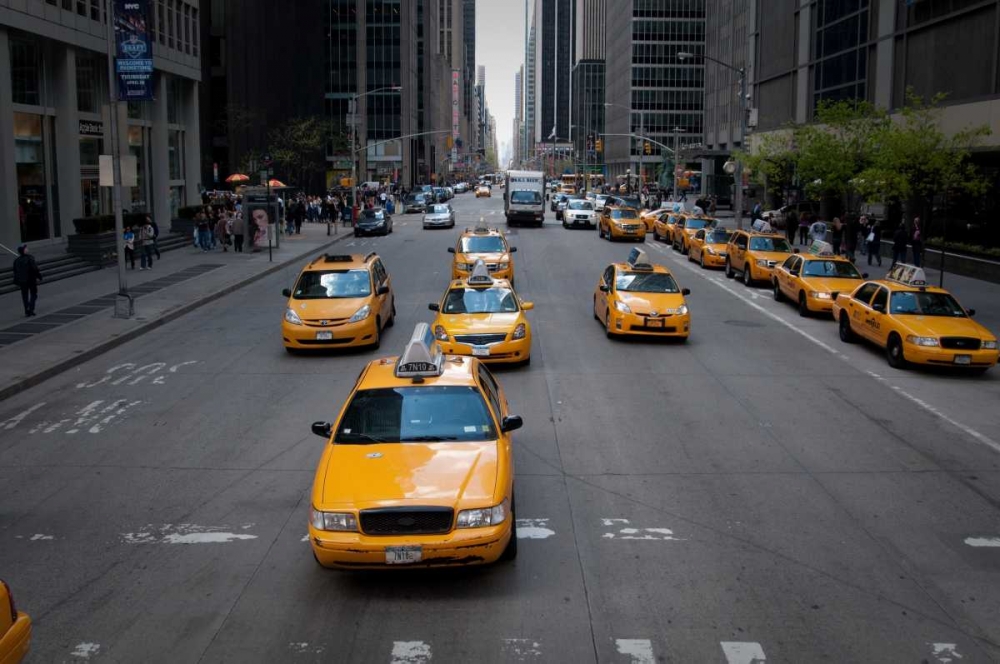 NYC Taxi Cabs art print by Erin Berzel for $57.95 CAD
