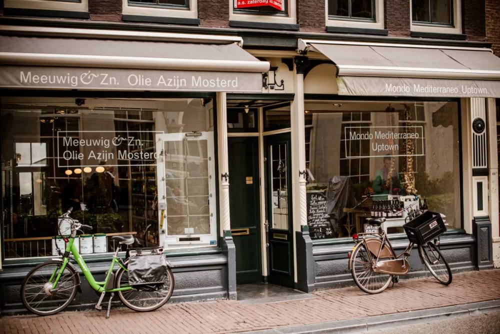 Amsterdam Storefront with Bikes art print by Erin Berzel for $57.95 CAD