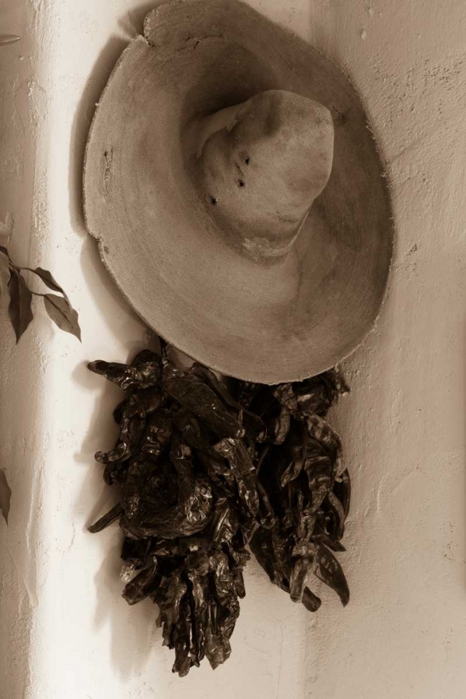 Old Hat and Ristras art print by Kathy Mahan for $57.95 CAD