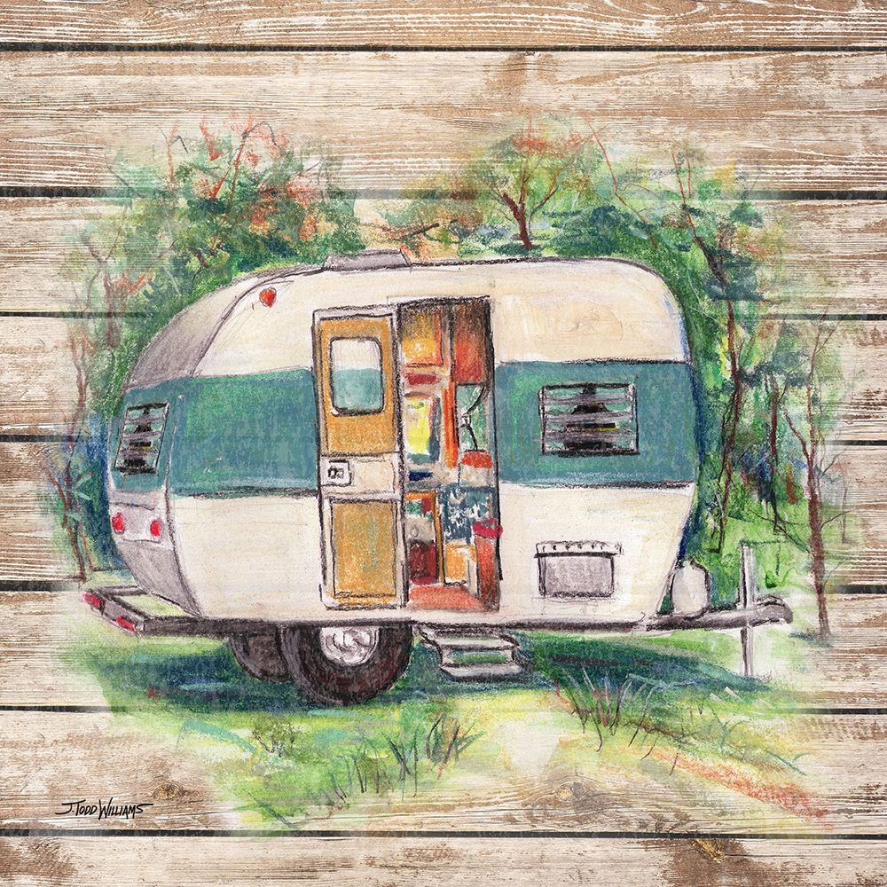 Retro Camping Trailer art print by Todd Williams for $57.95 CAD