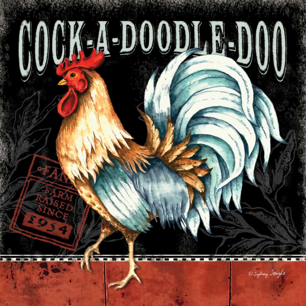 Cock-a-doodle-do art print by Sydney Wright for $57.95 CAD