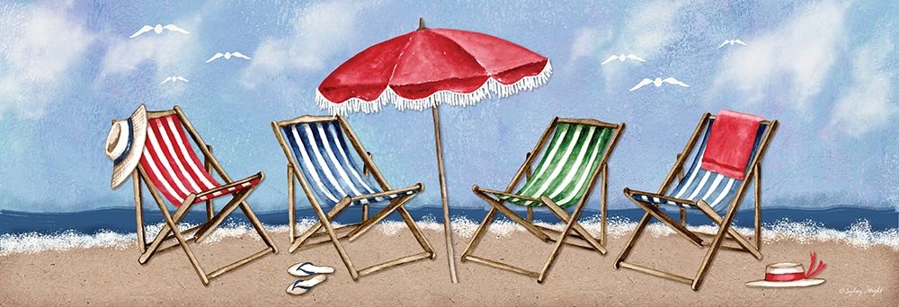 Beach Chairs art print by Sydney Wright for $57.95 CAD