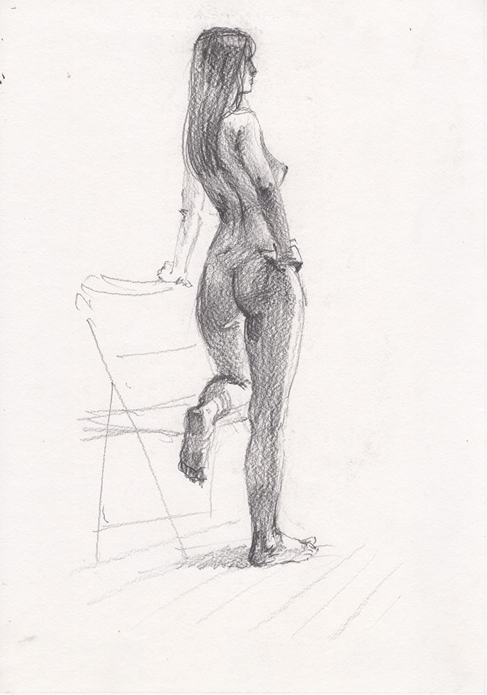 Beautiful nude body from the back art print by Samira Yanushkova for $57.95 CAD