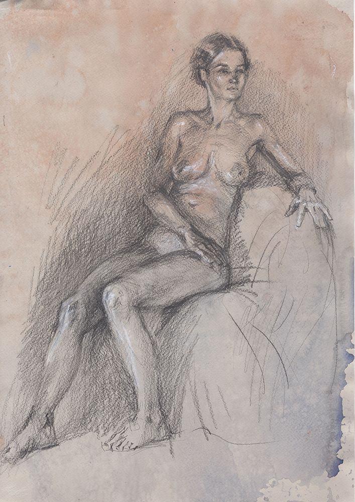 Sketch of a beautiful woman art print by Samira Yanushkova for $57.95 CAD