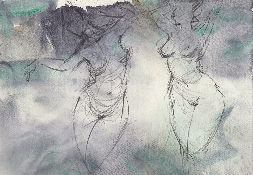 Dance of naked beautiful models art print by Samira Yanushkova for $57.95 CAD