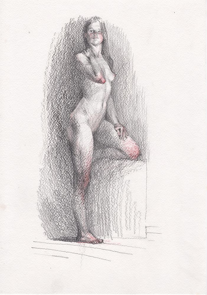 Young nude girl art print by Samira Yanushkova for $57.95 CAD