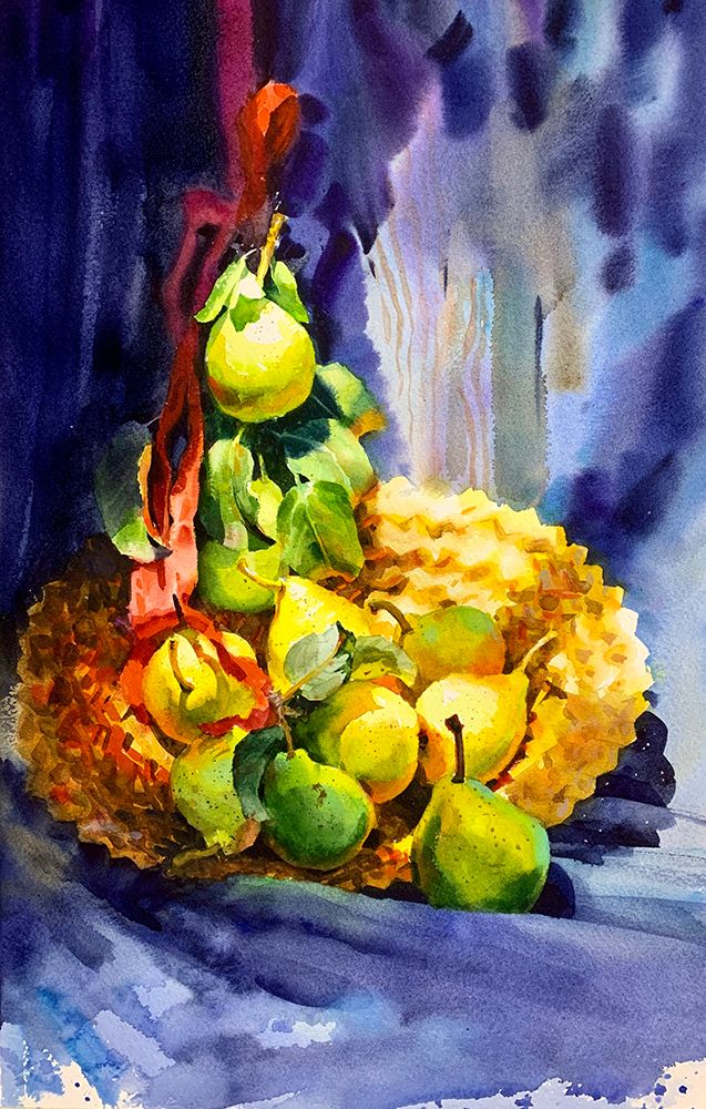 Sunny Still Life With Pears art print by Samira Yanushkova for $57.95 CAD