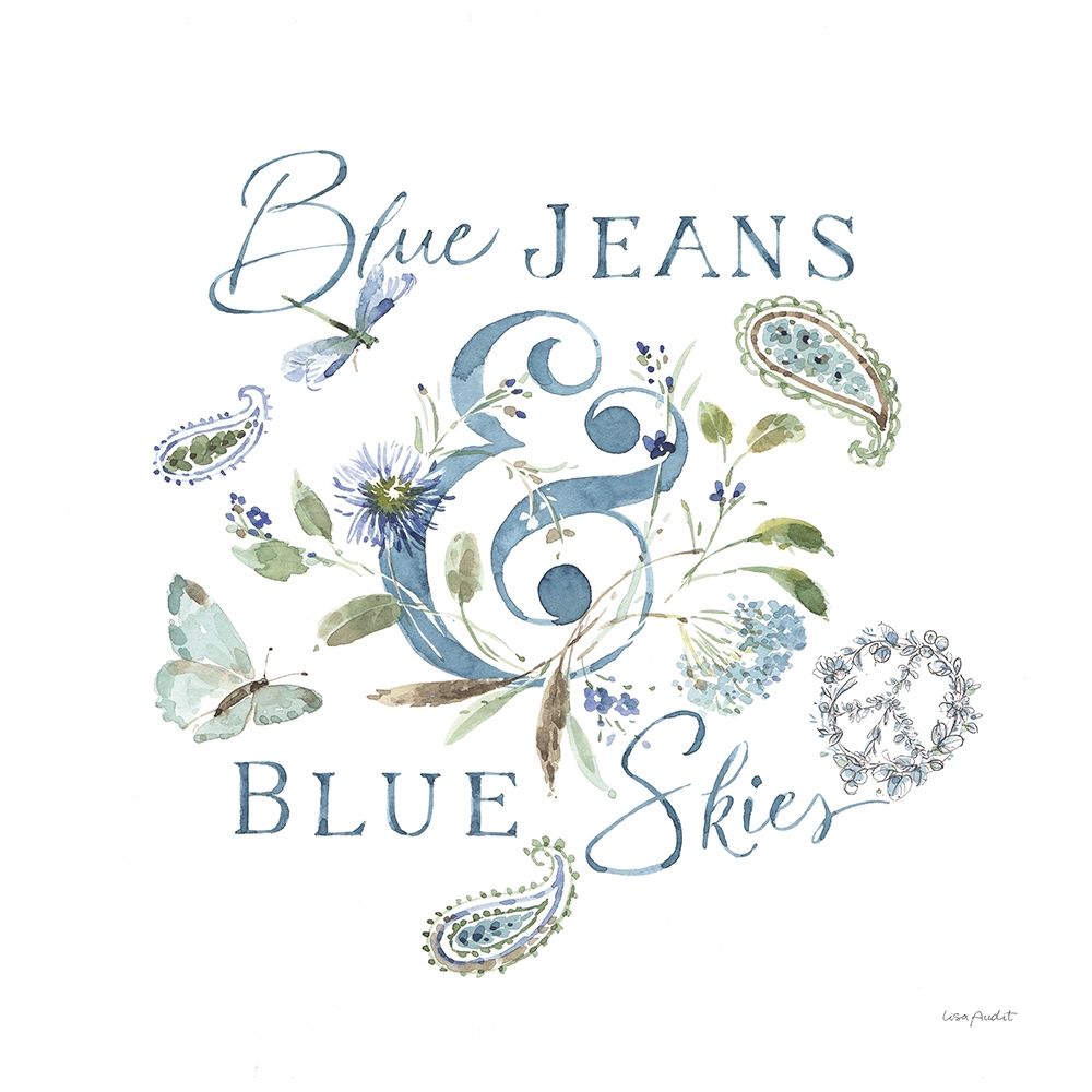 Blue Jeans And Blue Skies 01 art print by Lisa Audit for $57.95 CAD