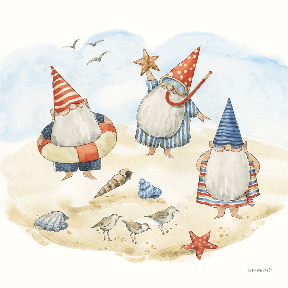 Everyday Gnomes VII-Beach art print by Lisa Audit for $57.95 CAD