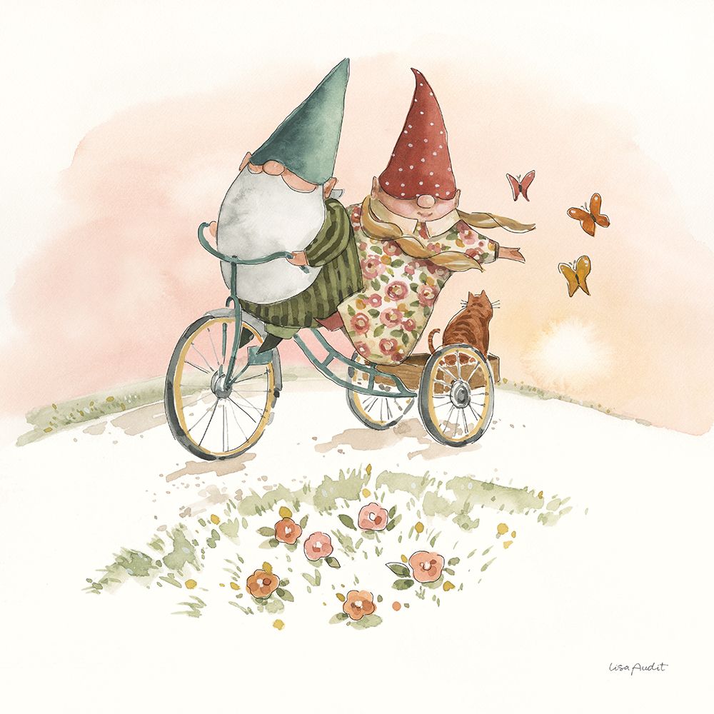 Everyday Gnomes VIII-Bicycle art print by Lisa Audit for $57.95 CAD