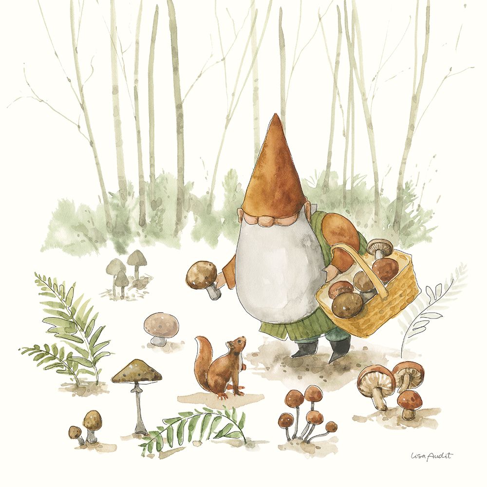 Everyday Gnomes IX-Mushroom art print by Lisa Audit for $57.95 CAD