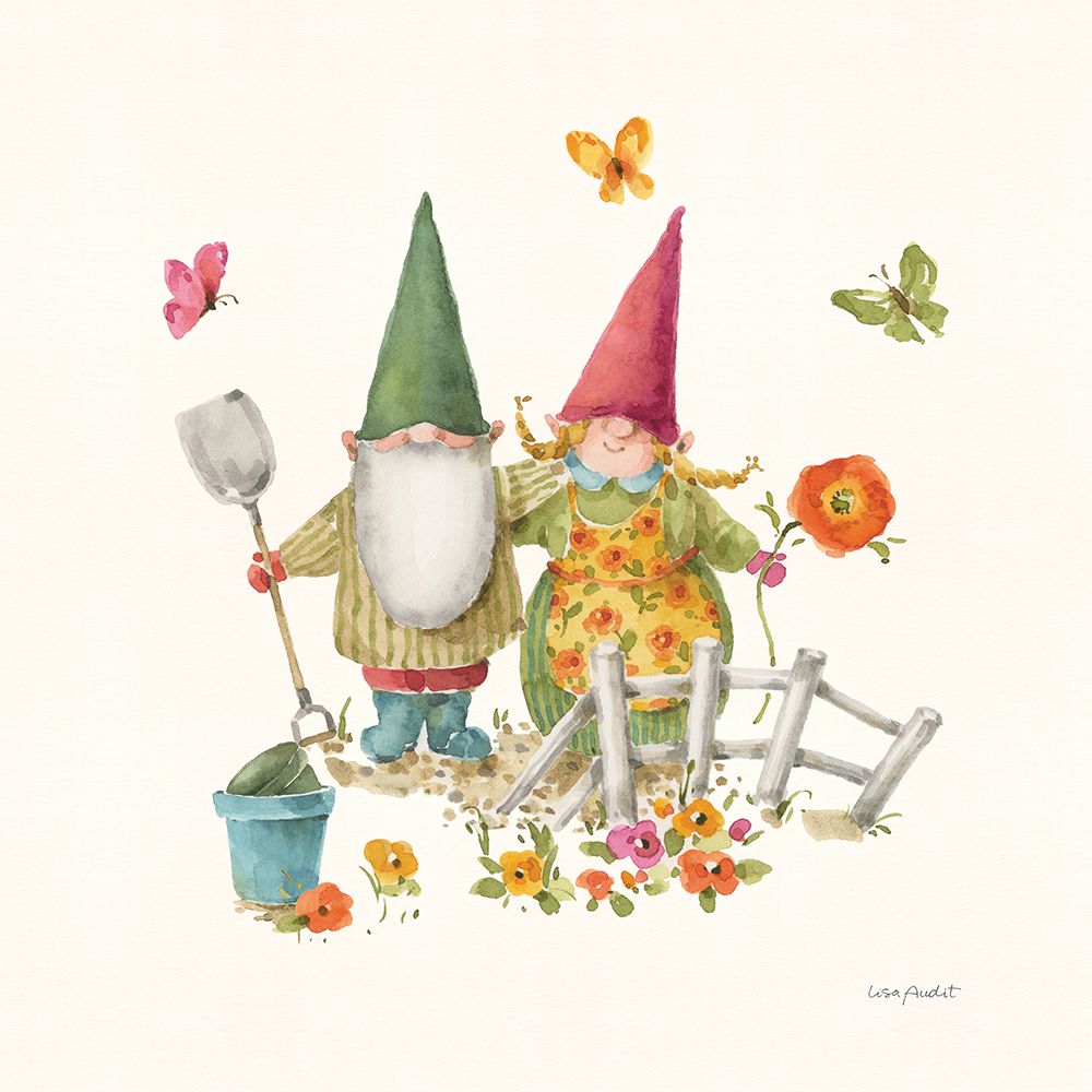Garden Gnomes VII art print by Lisa Audit for $57.95 CAD