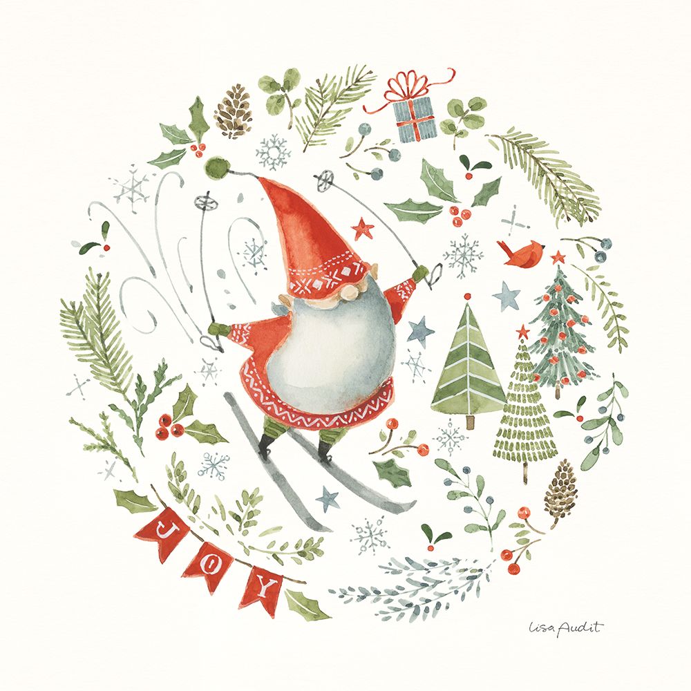 Jolly Gnomes II art print by Lisa Audit for $57.95 CAD