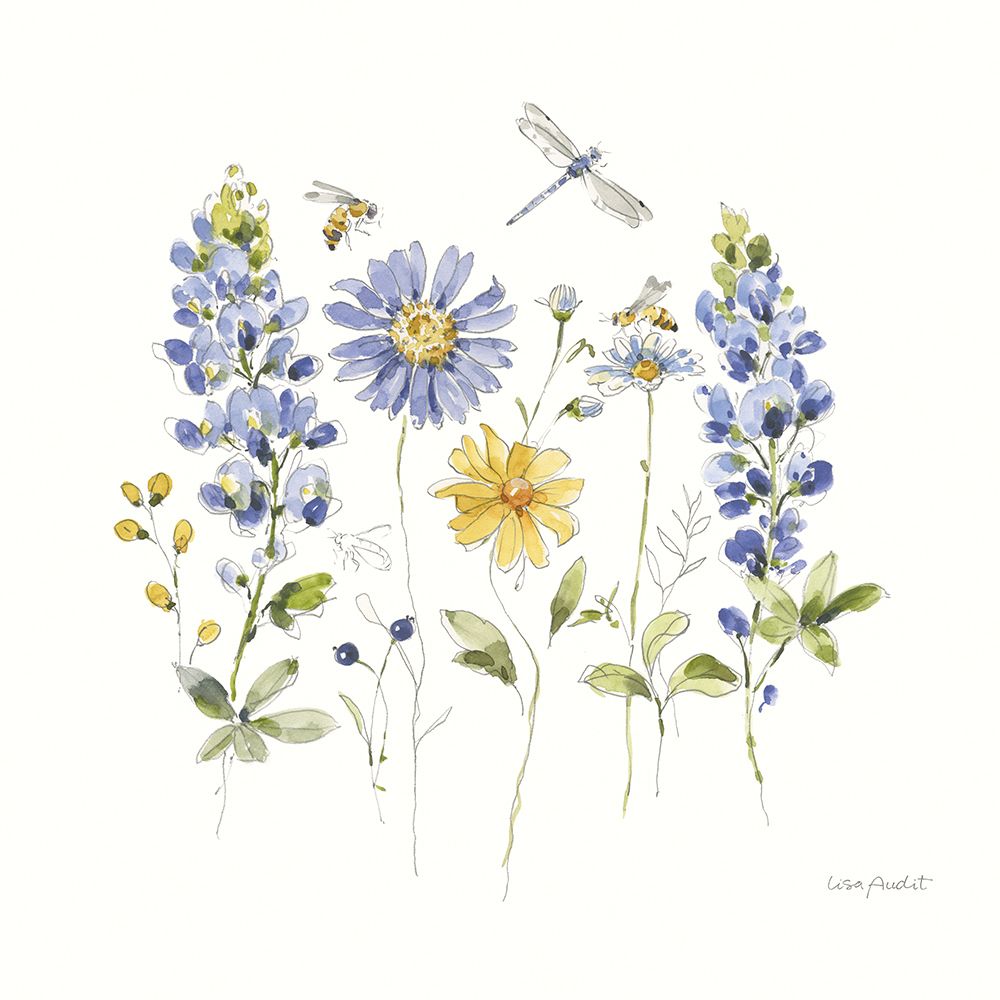 Lovely Blues II art print by Lisa Audit for $57.95 CAD