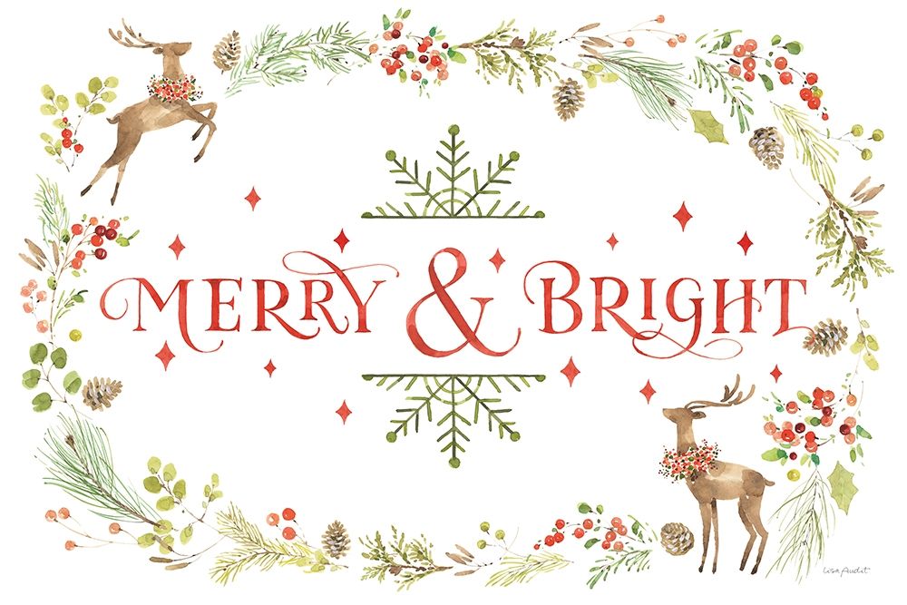 Merry And Bright 01 art print by Lisa Audit for $57.95 CAD