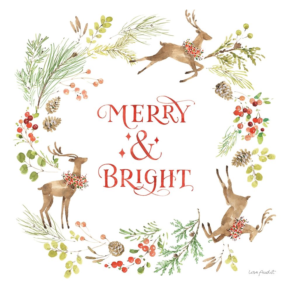 Merry And Bright 02 art print by Lisa Audit for $57.95 CAD