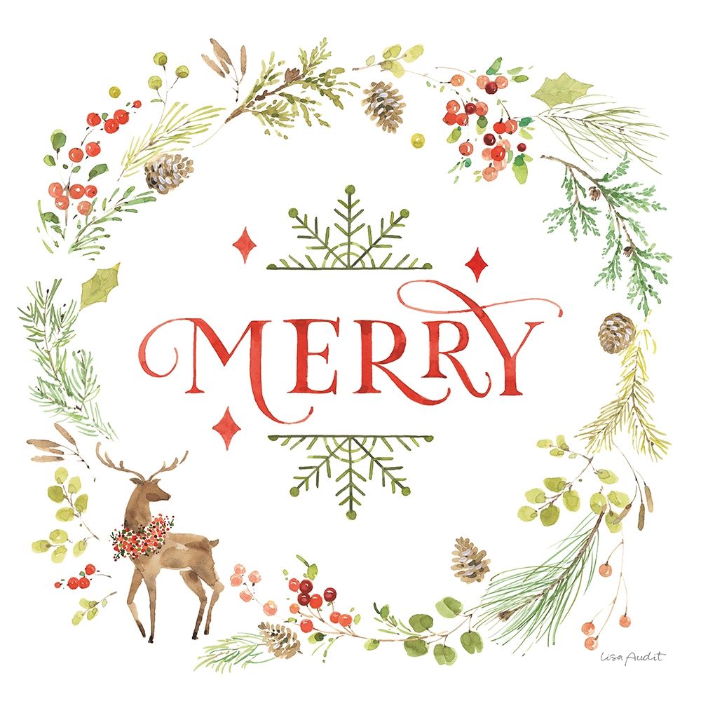 Merry And Bright 04 art print by Lisa Audit for $57.95 CAD