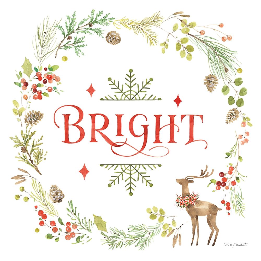 Merry And Bright 05 art print by Lisa Audit for $57.95 CAD
