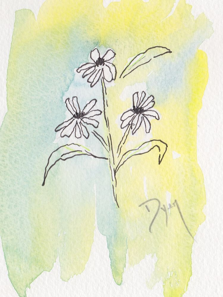 Drawn Asters art print by Beverly Dyer for $57.95 CAD