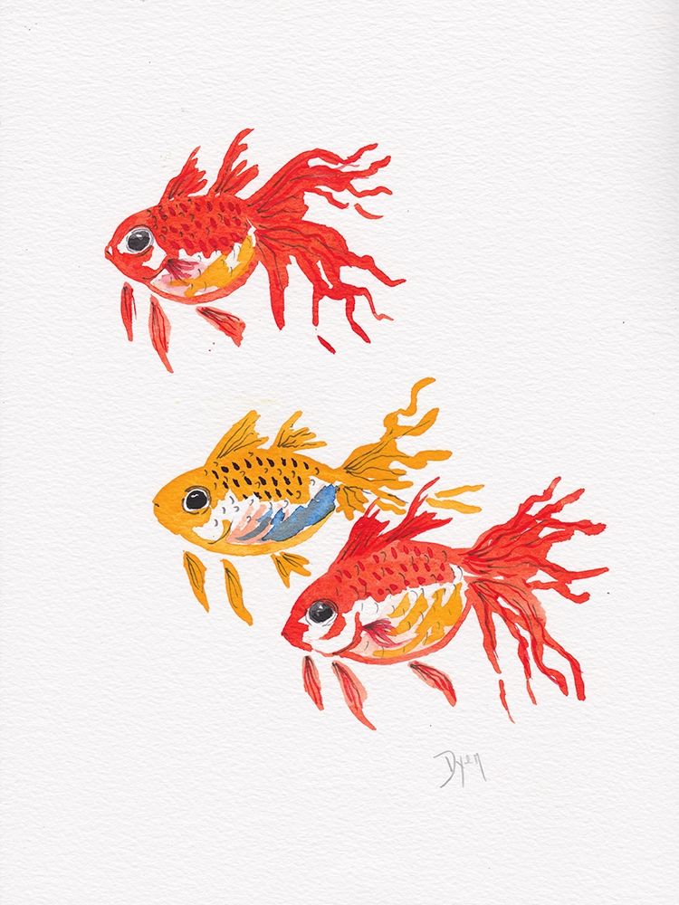 Fish Gold art print by Beverly Dyer for $57.95 CAD