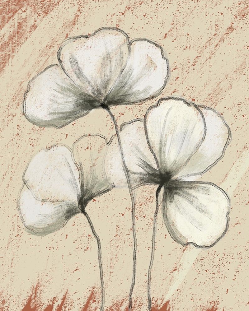Sketched Flowers on Tan art print by Boho Hue Studio for $57.95 CAD
