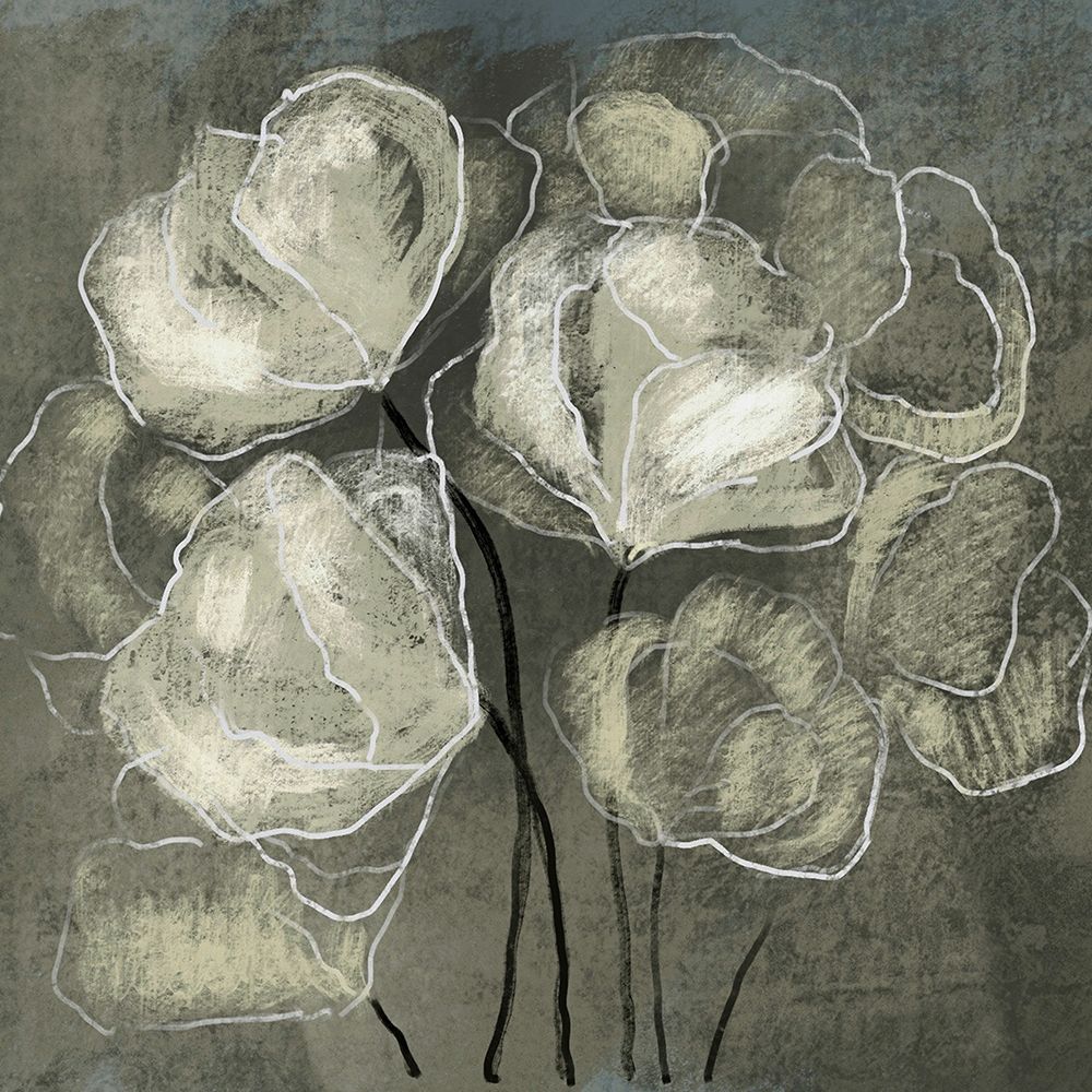 Gray Flowers art print by Boho Hue Studio for $57.95 CAD