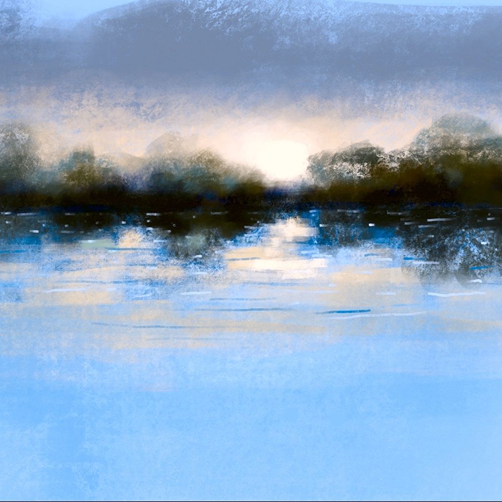 Blue Landscape art print by Boho Hue Studio for $57.95 CAD