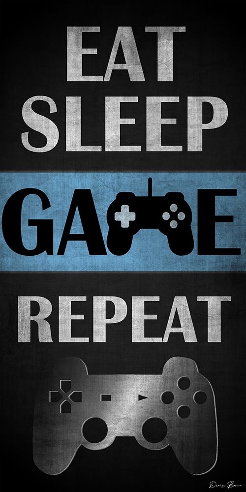 Eat Sleep Game Repeat art print by Denise Brown for $57.95 CAD
