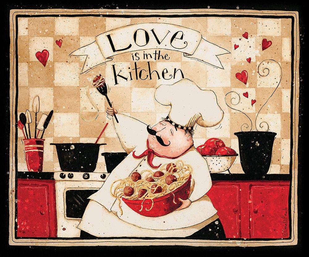 Love Is In The Kitchen art print by Dan DiPaolo for $57.95 CAD