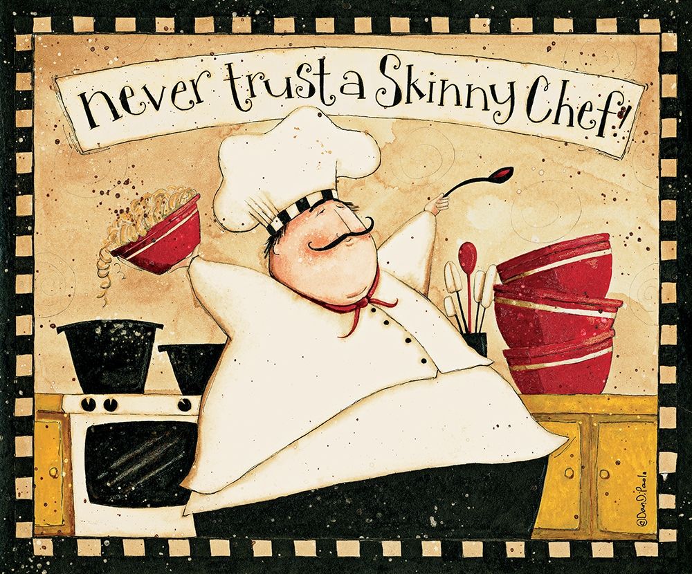 Never Trust Skinny Chef art print by Dan DiPaolo for $57.95 CAD