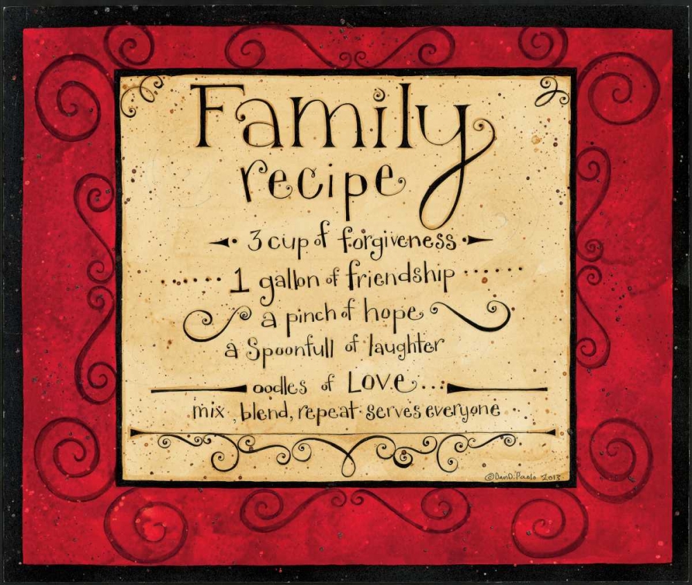 Family Recipe art print by Dan DiPaolo for $57.95 CAD