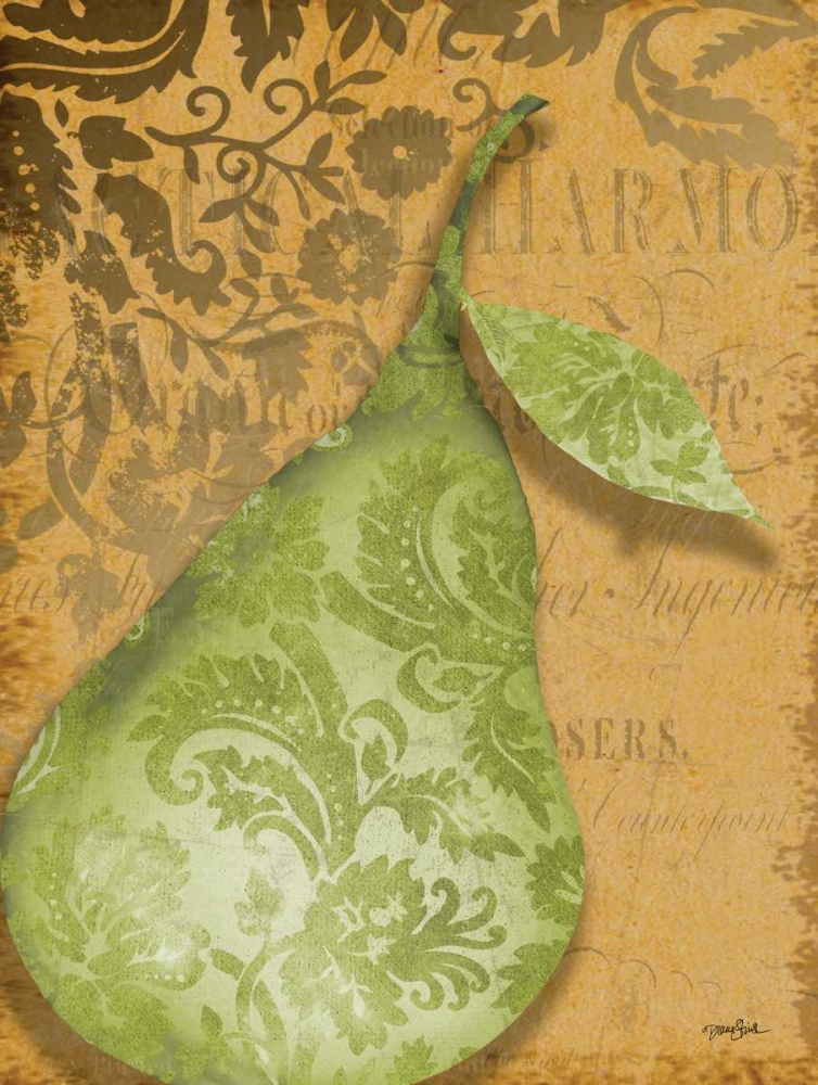 Green Pear Damask art print by Diane Stimson for $57.95 CAD