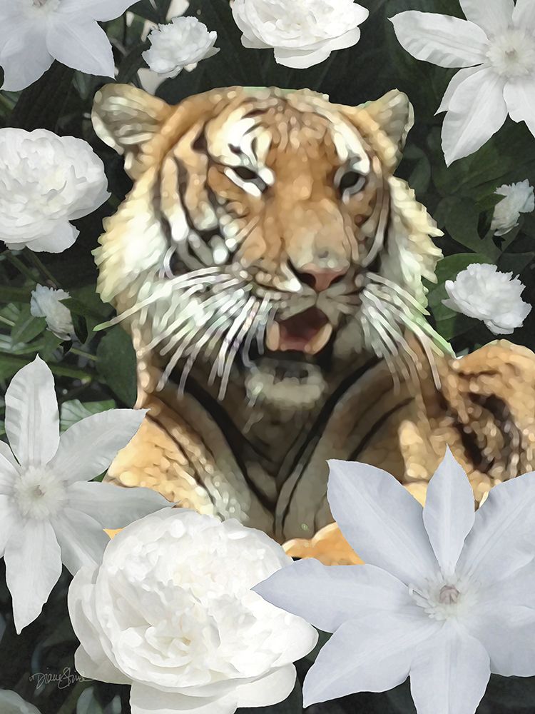 Floral Tiger art print by Diane Stimson for $57.95 CAD