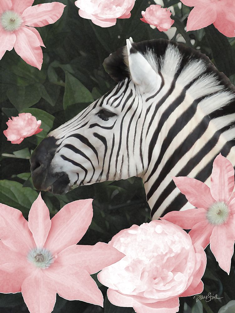 Floral Zebra art print by Diane Stimson for $57.95 CAD