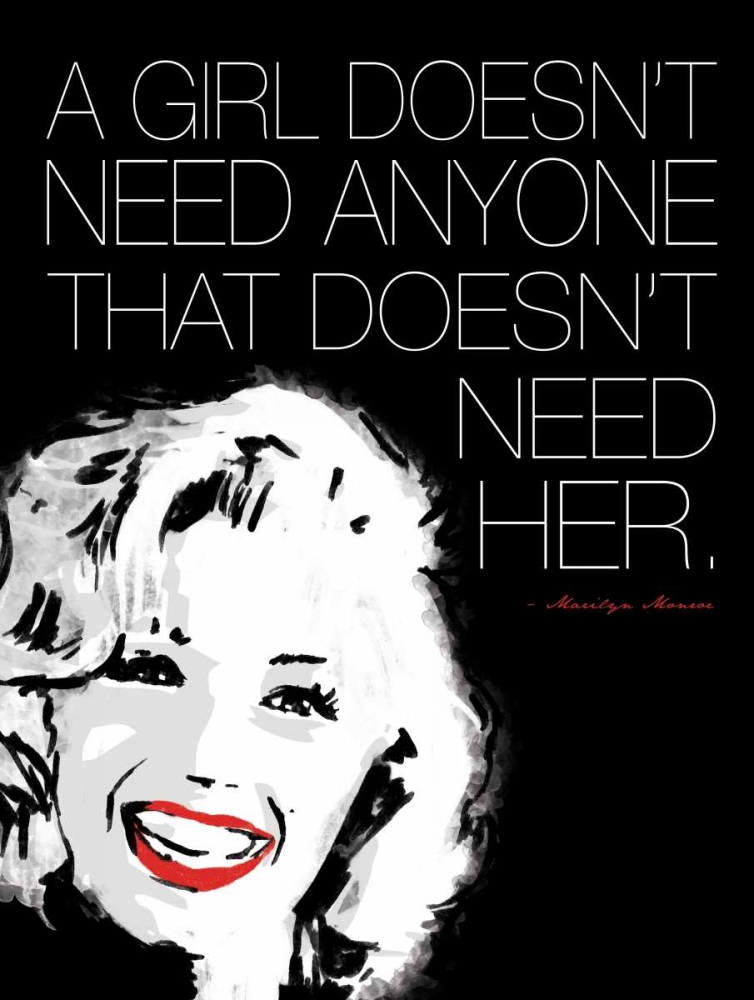 Monroe No Need art print by Enrique Rodriquez Jr for $57.95 CAD