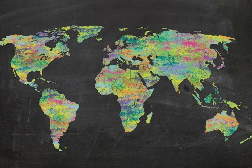 The World On Chalk art print by Lauren Gibbons for $57.95 CAD