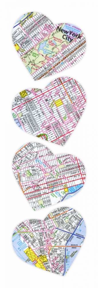 MAP TO YOUR HEART MANHATTAN art print by Jace Grey for $57.95 CAD