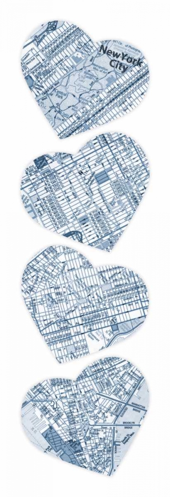 MAP TO YOUR HEART MANHATTAN 3 art print by Jace Grey for $57.95 CAD