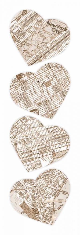 MAP TO YOUR HEART MANHATTAN 4 art print by Jace Grey for $57.95 CAD