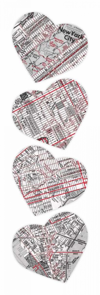 MAP TO YOUR HEART MANHATTAN 5 art print by Jace Grey for $57.95 CAD